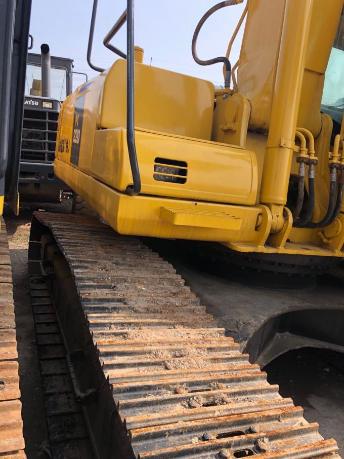 5,5 km / h Prędkość 107KW PC220-7 Maszyna gąsienicowa Używana koparka Komatsu 0
