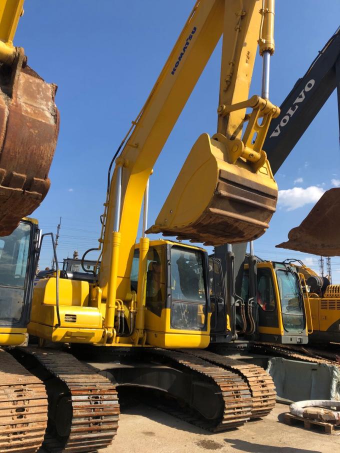 5,5 km / h Prędkość 107KW PC220-7 Maszyna gąsienicowa Używana koparka Komatsu 3